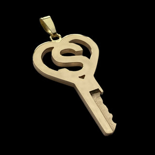 14 carat gold keys with padlock