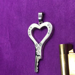 The Open your Heart chastity key with diamonds