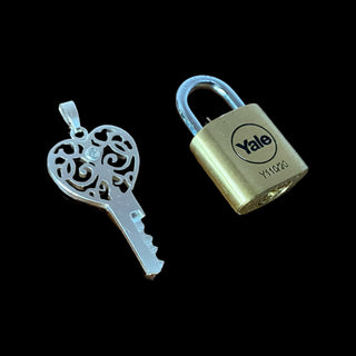 Click here for the silver chastity keys with a padlock