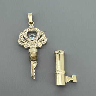 Secret Royal Gold – 14K Gold Hidden Chastity Key Pendant