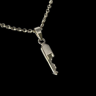 The Key with cylinder in silver