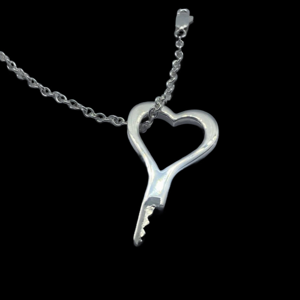 Silver Heart Key | chastity key | handmade chastity key | chastity ...