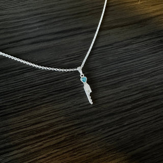 chastity-shop Silver Heart key with cylinder lock