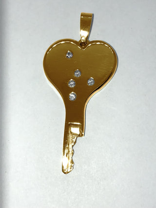 chastity-shop 14 carat yellow gold Lock of Love with cylinder
