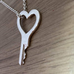 chastity-shop Silver Heart Key with padlock